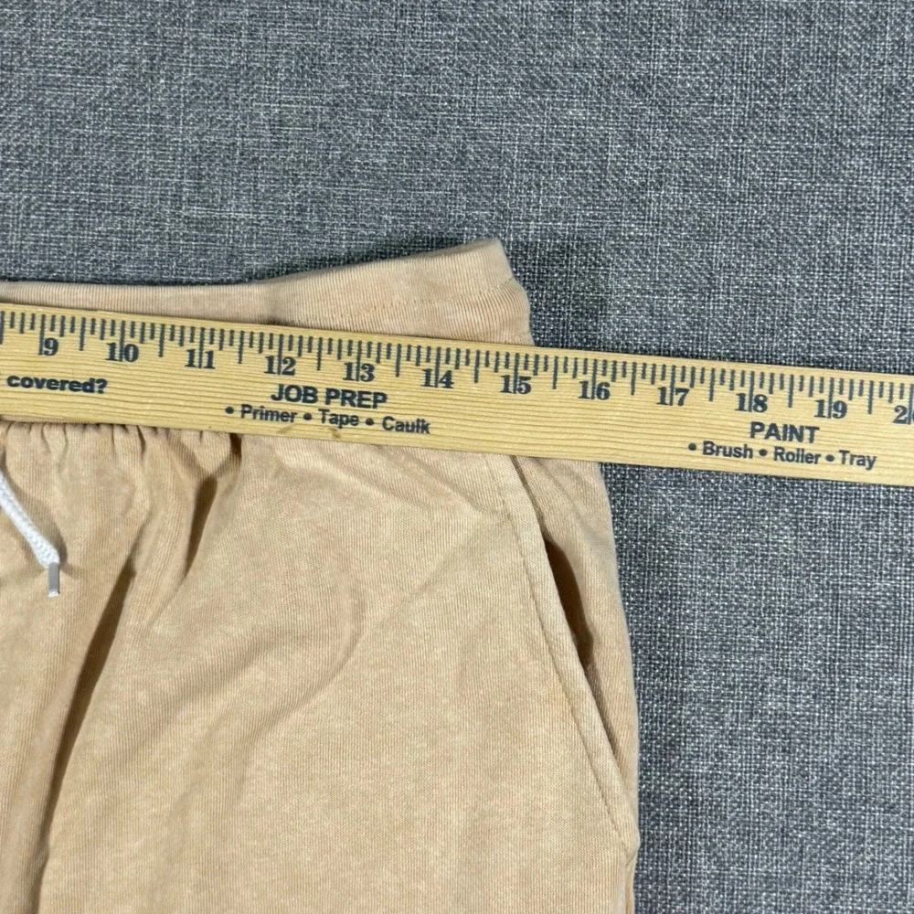 Coors Banquet Rodeo Graphic Sweat Shorts Men Small Tan Western Cowboy Americana
